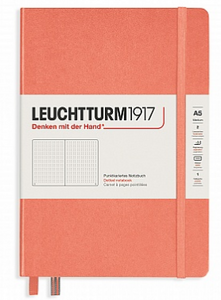 Leuchtturm A5 Hardback Dotted Notebook - Bellini (Coral)