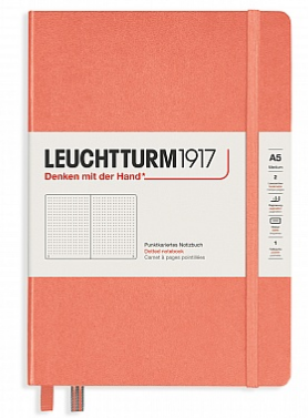 Leuchtturm A5 Hardback Dotted Notebook - Bellini (Coral)