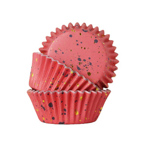 Cupcake Cases Foil Lined &ndash; Pink &amp; Gold Flecks