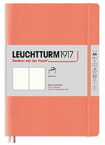 Leuchtturm A5 Softcover Plain Notebook - Bellini (Coral)