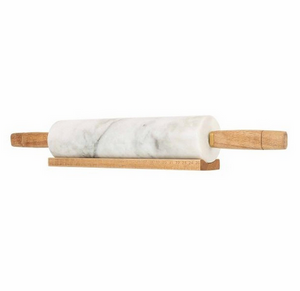 Kitchen Pantry Marble Rolling Pin With Stand