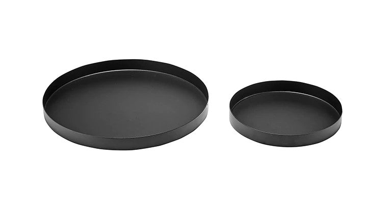 Ladelle Tempa Aurora Serving Trays - Set of 2, Matte Black