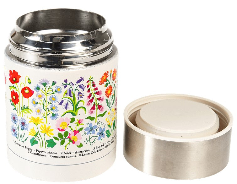 Rex 450ml Stainless Steel Food Flask - Wild Flowers