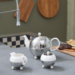 Bredemeijer Cosy Teapot, Cream White/Shiny, 1.3 Litre