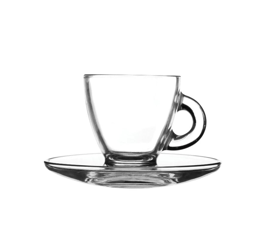 Ravenhead Entertain Glass Espresso Cup and Saucer - Set Of 2