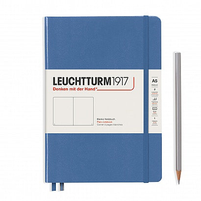 Leuchtturm A5 Hardback Plain Notebook - Denim