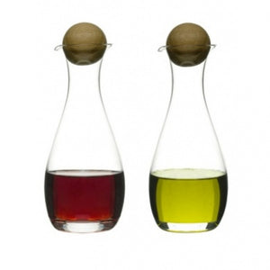Sagaform Oil & Vinegar Bottles with Oak Stoppers