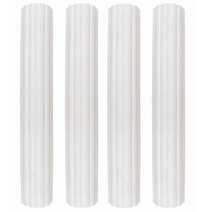 Plastic Hollow White Pillars - Set of 4