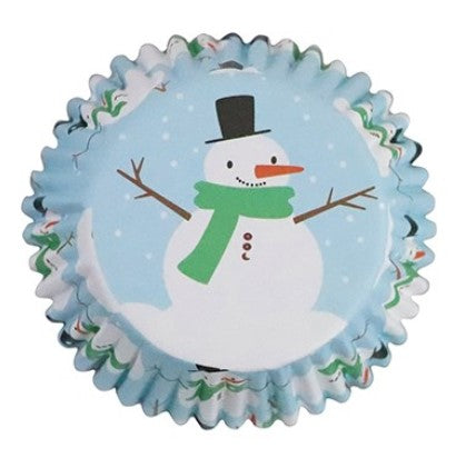 PME Cupcake Cases Foil Lined -  Snowman