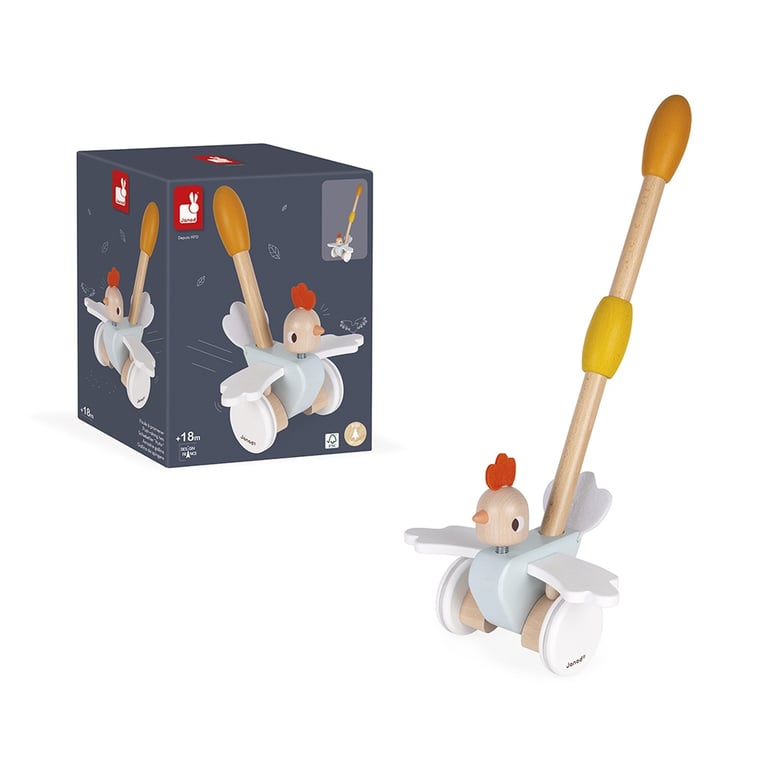 Janod Push Along Hen