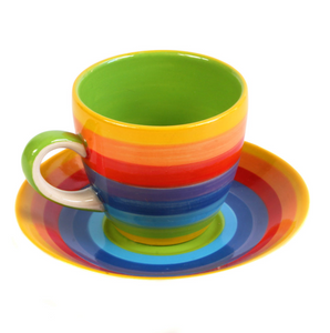 Rainbow Espresso & Saucer