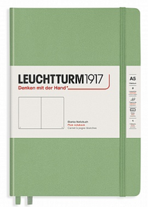 Leuchtturm A5 Hardback Plain Notebook - Sage Green
