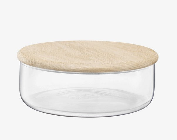 LSA Dine Bowl/Container with Oak Lid - 26.5cm