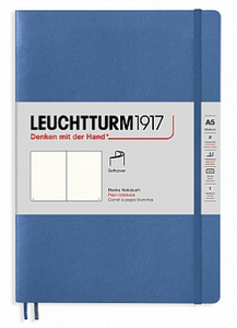 Leuchtturm A5 Softcover Plain Notebook - Denim