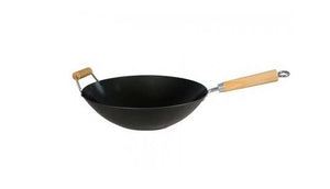 Dexam Professional Carbon Steel Wok - 14"