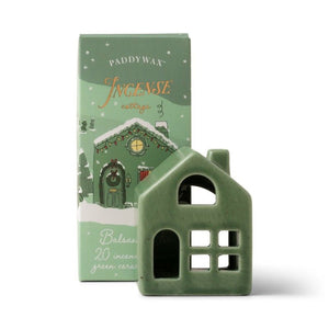 Ceramic Cottage Incense Holder - Green