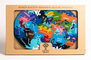 Alphabet Jigsaws Map of World