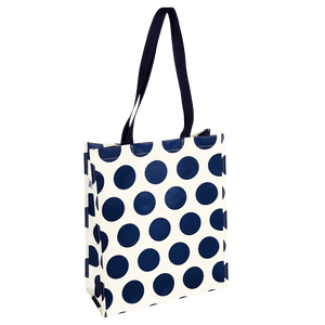 Rex Shopping Bag - Navy On White Spotlight