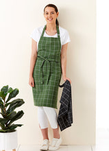 Load image into Gallery viewer, Ladelle Eco Check Apron - Green
