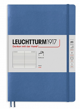 Leuchtturm A5 Softcover Ruled Notebook - Denim