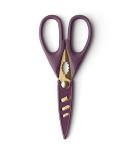 Taylor's Eye Witness Serrated Kitchen Shears, Mulberry & Gold