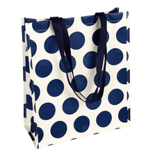 Load image into Gallery viewer, Rex Shopping Bag - Navy On White Spotlight
