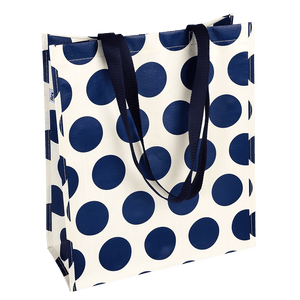 Rex Shopping Bag - Navy On White Spotlight