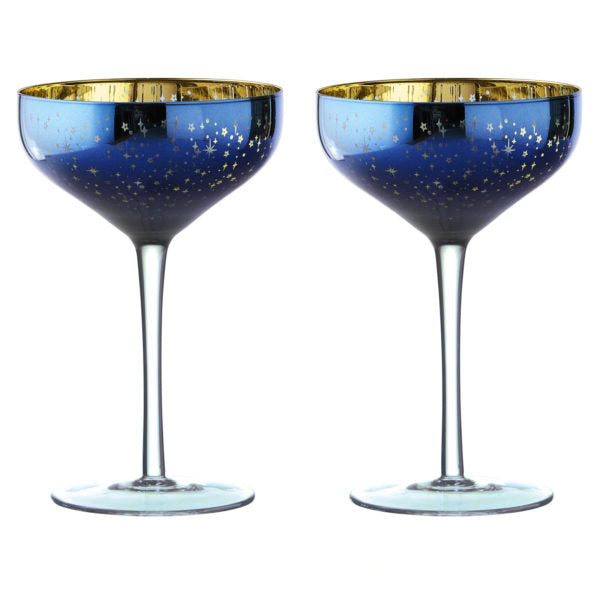 Artland Galaxy Champagne Saucers, Set of Two