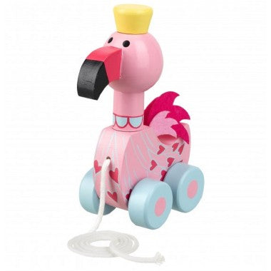 Wooden Pull Along Flamingo