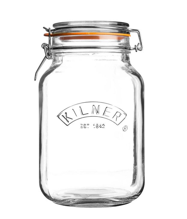 Kilner Clip Top Jar - Square, 1.5 Litre