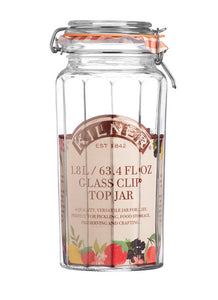 Kilner Clip Top Jar - Facetted, 1.8 Litre