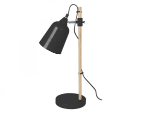 Wood Like Table Lamp - Metal Black