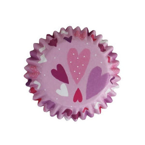 PME Foil Lined Baking Cases - Love Hearts