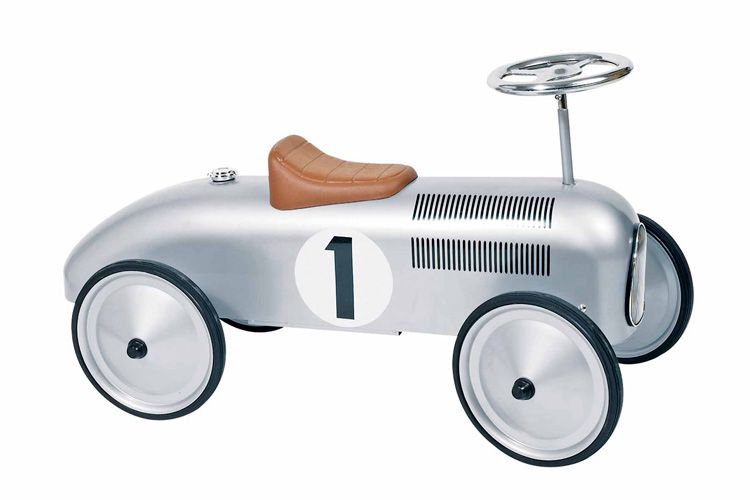 Silver ride on car