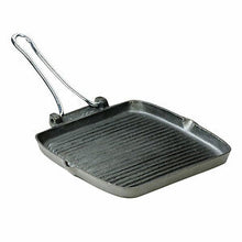 Load image into Gallery viewer, Typhoon Cast Iron Square Chargriller with Folding Handle
