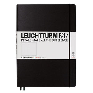 Leuchttuurm Slim A4 Dotted Notebook - Black