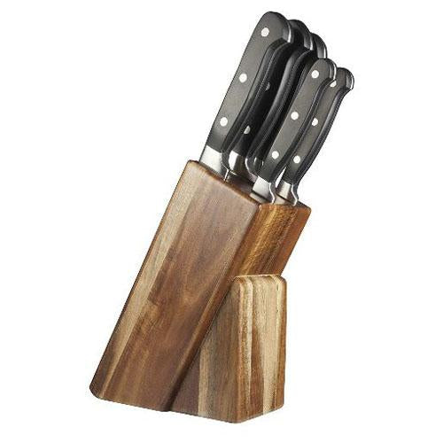 Taylor’s Eye Witness Acacia Knife Block and 5 Piece Knife Set