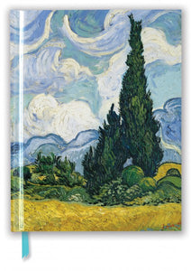 Whet Field with Cypresses Large Notebook