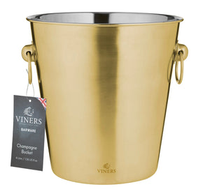 Viners Barware Champagne Bucket - 4 Litre, Gold