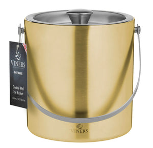 Viners Barware Double Wall Ice Bucket - 1.5 Litre, Gold