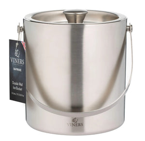 Viners Barware Double Wall Ice Bucket -  1.5 Litre, Silver