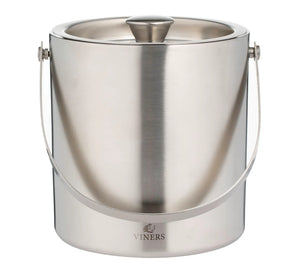 Viners Barware Double Wall Ice Bucket -  1.5 Litre, Silver
