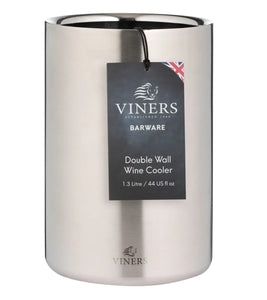 Viners Barware Double Wall Wine Cooler -  1.3 Litre, Silver